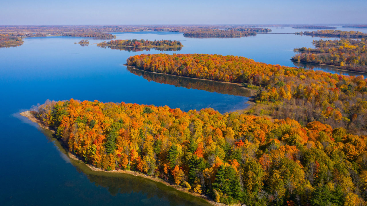 vue aérienne du parc milles-iles