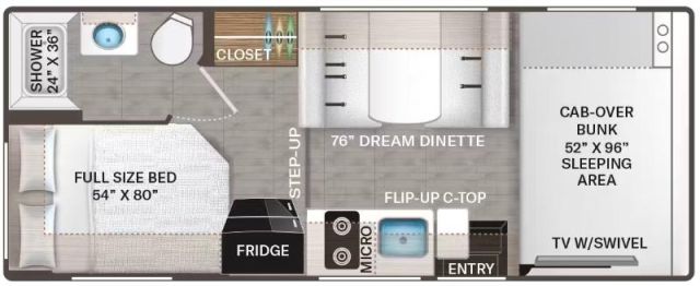 LS-T-0314C Neuf Thor Motor Coach Four Winds 25Z GM 2026 a vendre1