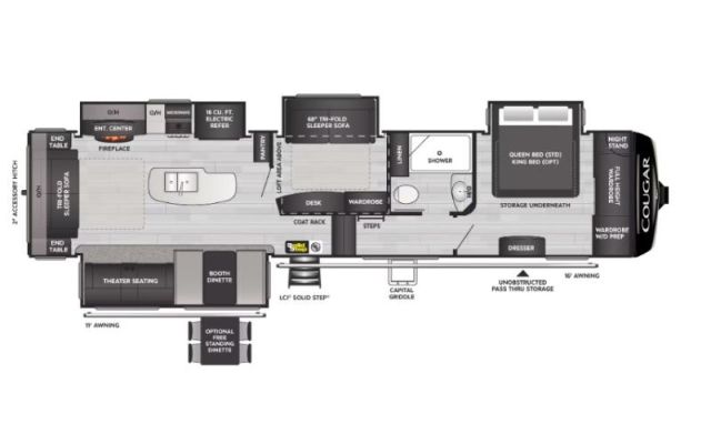 Roulottes Keystone Keystone Cougar 368MBI
