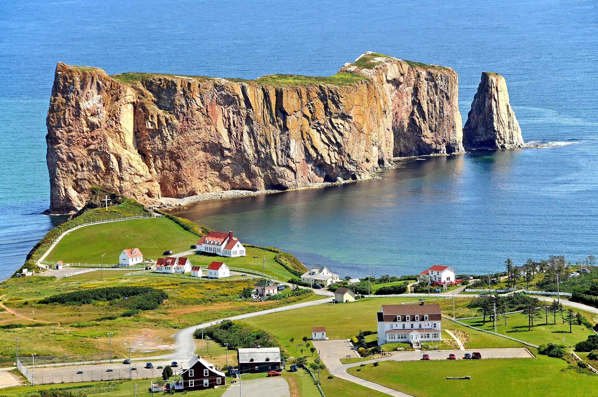 Belle vue d'un paysage de la Gaspésie. 