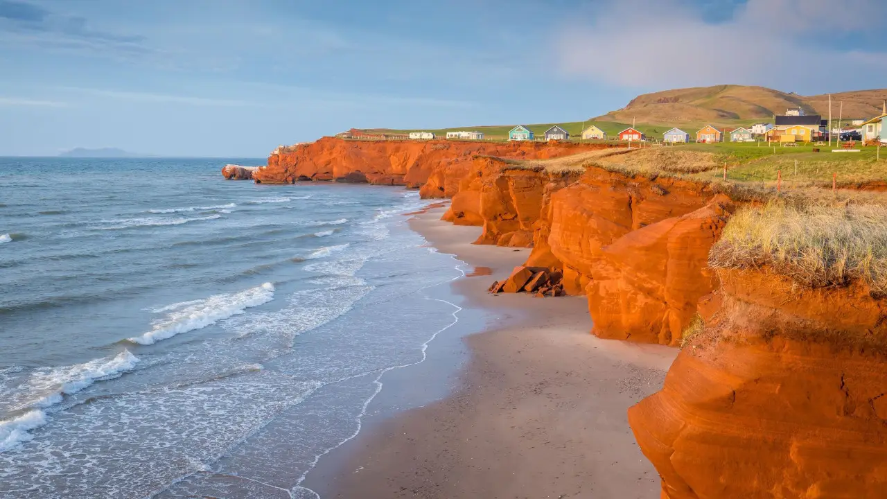 vue de la plage de la dune du sud du haut d'une falaise
