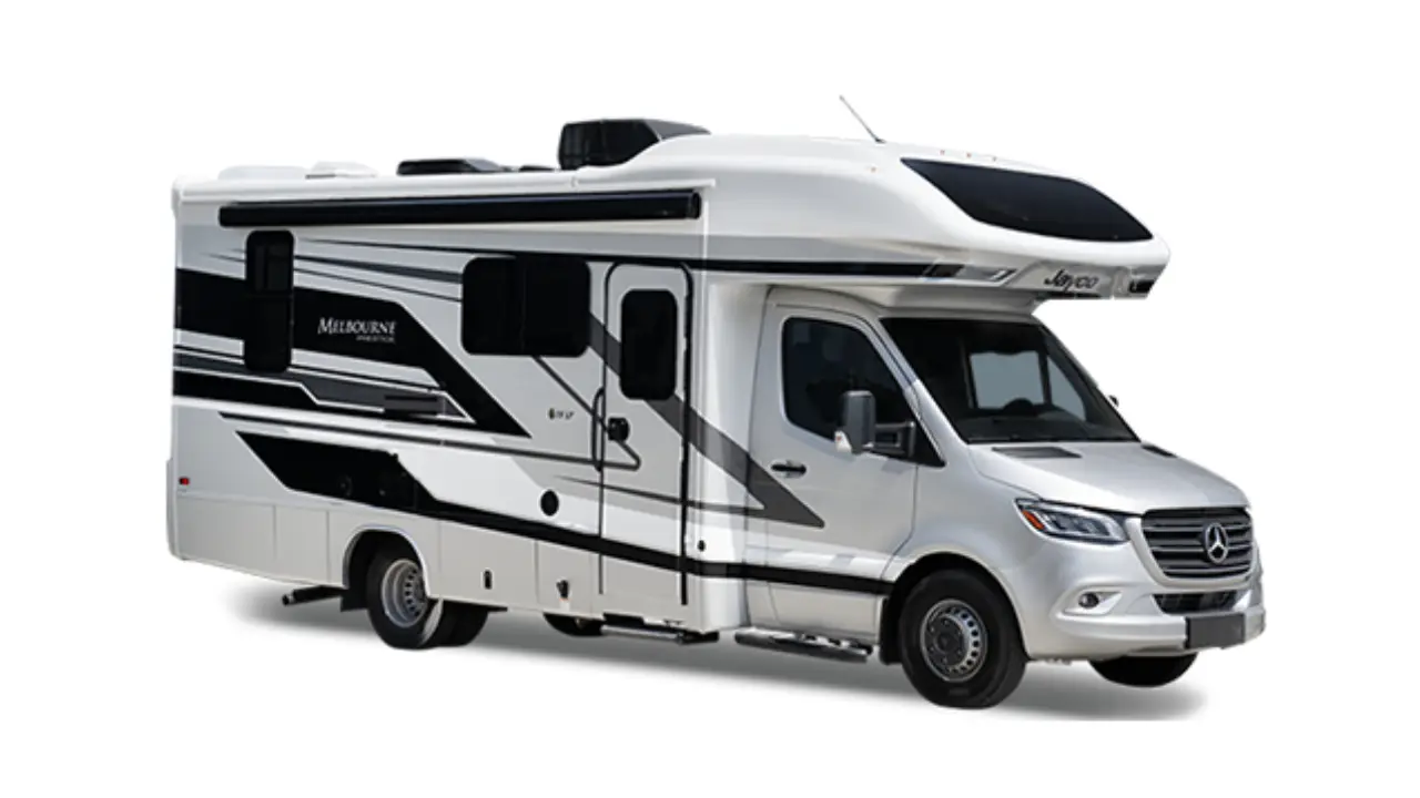 vue latérale avant d'un Melbourne Prestige 25L de Jayco