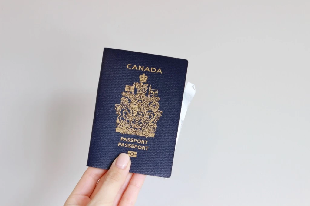 A valid Canadian Passport close at hand