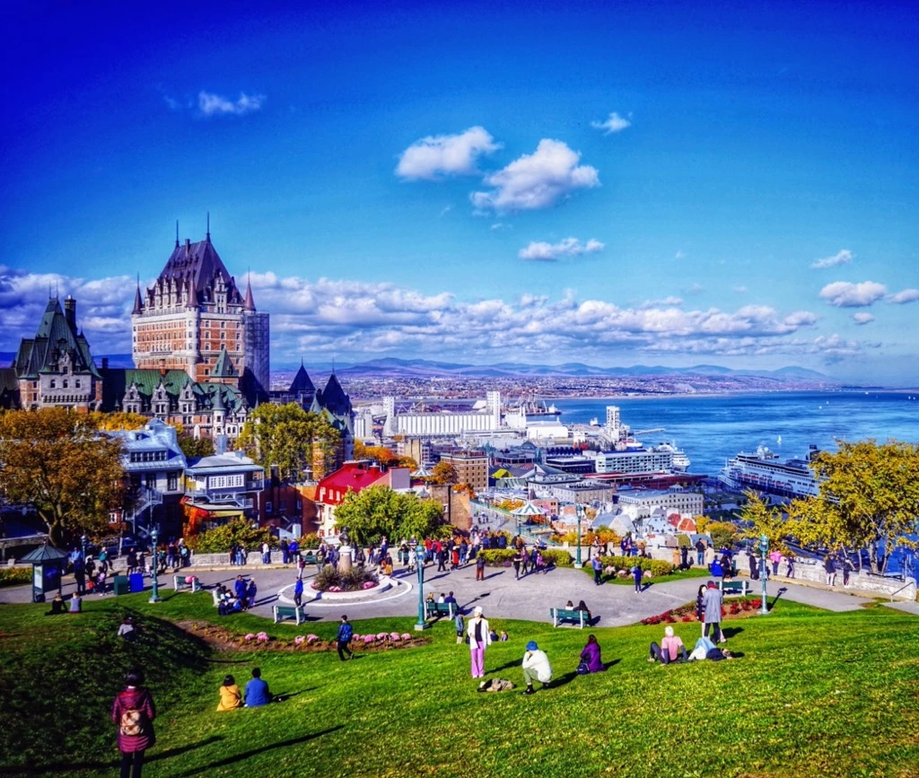 view of Quebec City and the Frontenac Castle