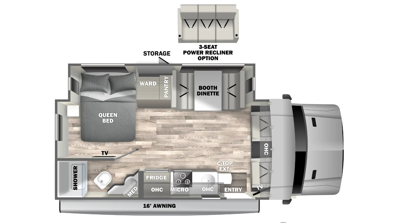 vue de l'interieur d'un Isata 3 24FW de Dynamax
