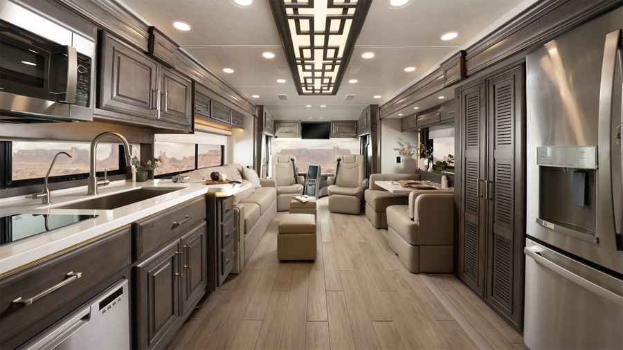 Intérieur du motorisé Classe A Entegra Coach Aspire