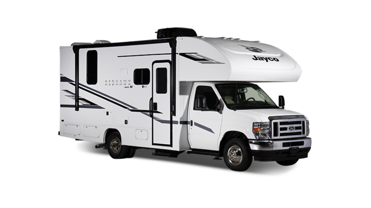 vue latérale avant d'un Redhawk SE 22CF de Jayco